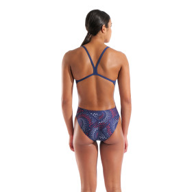 ARENA FIREFLOW Swimsuit Challenge Back Navy Team Red / White Blue - Maillot Natation Femme 1 piece - VP Arena Janvier 2026 