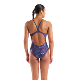 ARENA FIREFLOW Swimsuit Light Drop Back NAVY-TEAM RED WHITE BLUE - Maillot Natation Femme 1 piece - VP Arena Janvier 2026