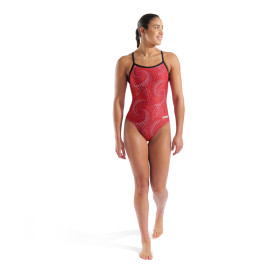 ARENA FIREFLOW Swimsuit Light Drop Back Black team Red - Maillot Natation Femme 1 piece - VP Arena Janvier 2026 