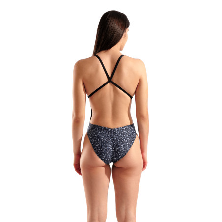 ARENA PEBBLES Swimsuit X Criss Cross Multi Black Black - Maillot Natation Femme 1 piece - VP Arena Janvier 2026 | Les4Nages