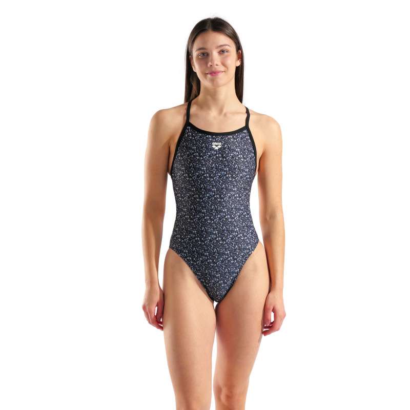 ARENA PEBBLES Swimsuit X Criss Cross Multi Black Black - Maillot Natation Femme 1 piece - VP Arena Janvier 2026 | Les4Nages