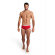 Arena ICONS Swim Low Waist Short Solid Red White - Boxer Natation Homme