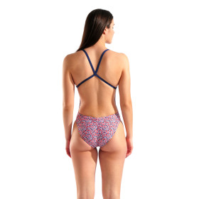 ARENA PEBBLES Swimsuit X Criss Cross Multi White Navy - Maillot Natation Femme 1 piece - VP Arena Janvier 2026 