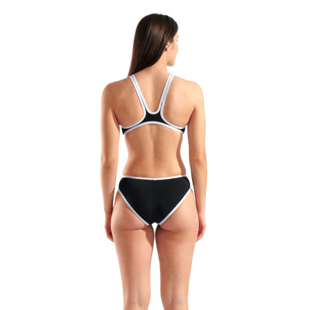 ARENA One Biglogo - Black White - Maillot Natation Femme 1 piece - VP Arena Janvier 2026 | Les4Nages