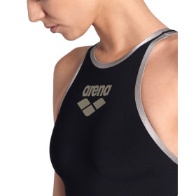 ARENA One Biglogo - Black Silver R - Maillot Natation Femme 1 piece - VP Arena Janvier 2026 
