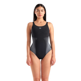 Arena BODYLIFT CARLA U BACK - BLACK-ICE MULTI - Maillot Aquagym & Piscine Femme 1 pièce