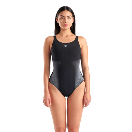 Arena BODYLIFT CARLA U BACK - BLACK-ICE MULTI - Maillot Aquagym & Piscine Femme 1 pièce - VP Arena Janvier 2026 | Les4Nages