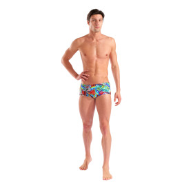 Arena IGUANAS SWIM LOW WAIST SHORT BLACK-MULTI - Boxer Natation Homme 