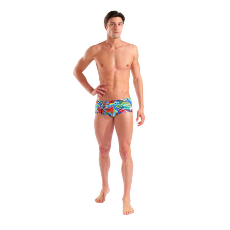 Arena IGUANAS SWIM LOW WAIST SHORT BLACK-MULTI - Boxer Natation Homme | Les4Nages