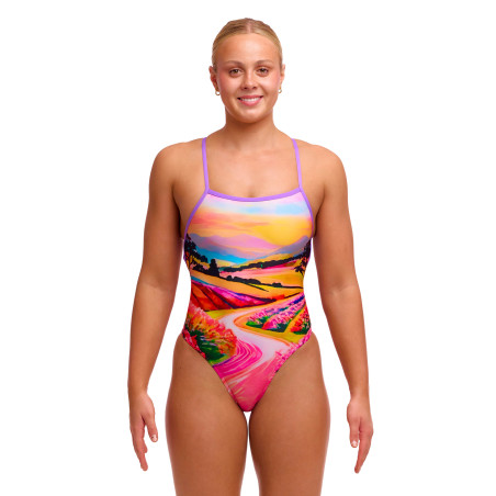 Funkita Meadow Made - Strapped In - Maillot femme 1 pièce | Les4Nages