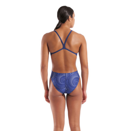 ARENA FIREFLOW Swimsuit Challenge Back Navy Team Navy - Maillot Natation Femme 1 piece | Les4Nages