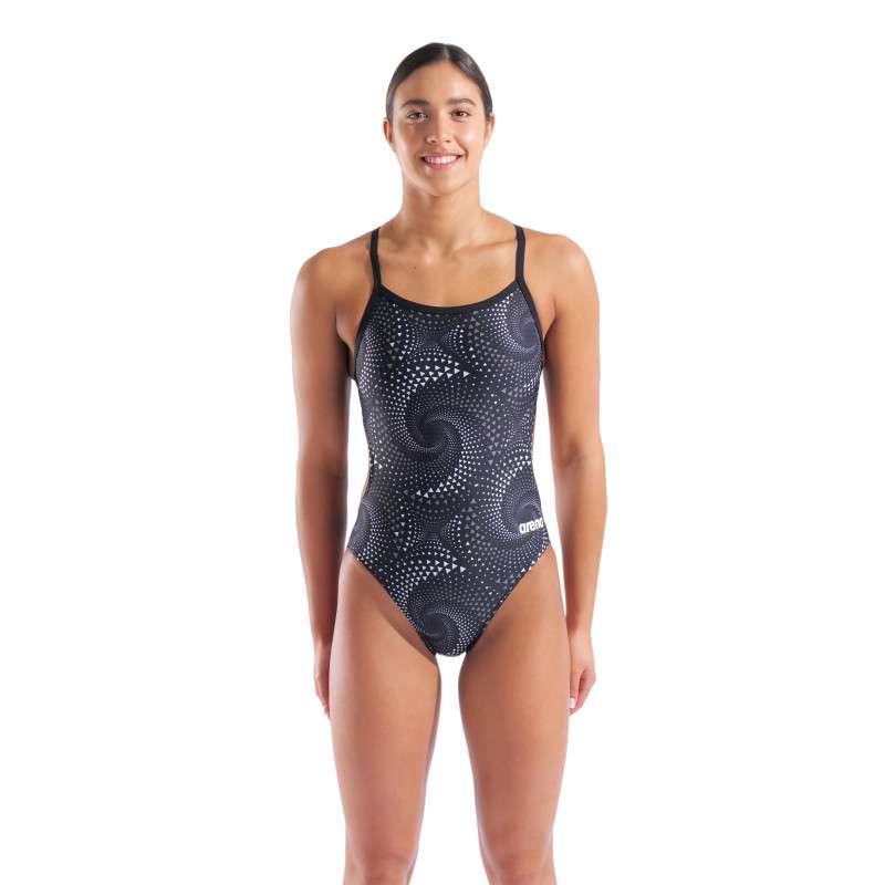 ARENA FIREFLOW Swimsuit Challenge Back Black Team Black - Maillot Natation Femme 1 piece | Les4Nages