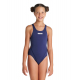 Arena Girls (6-14 ans) Team Swimsuit SOLID Swim Tech - Navy White - Maillot Fille Natation