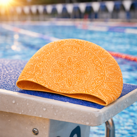 Bonnet SWEAMS MANDALA Orange | Les4Nages Bonnet SWEAMS MANDALA Orange | Les4Nages