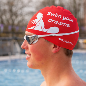 Bonnet SWEAMS Swim your dreams - Red White