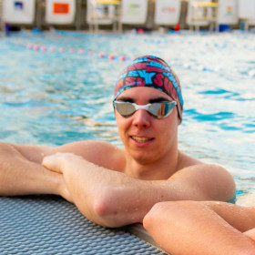 Bonnet SWEAMS Swim Double - Blue Pink