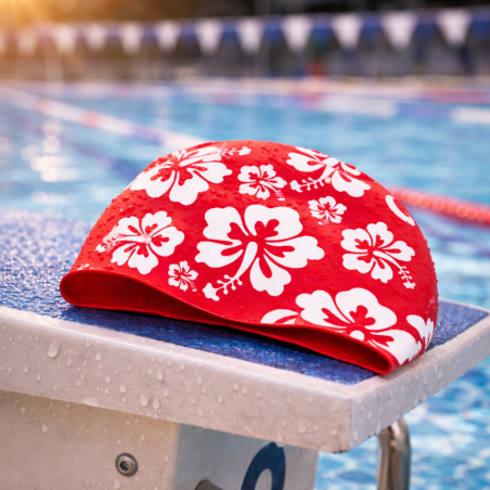 Bonnet SWEAMS Hawaiano - Red | Les4Nages Bonnet SWEAMS Hawaiano - Red | Les4Nages