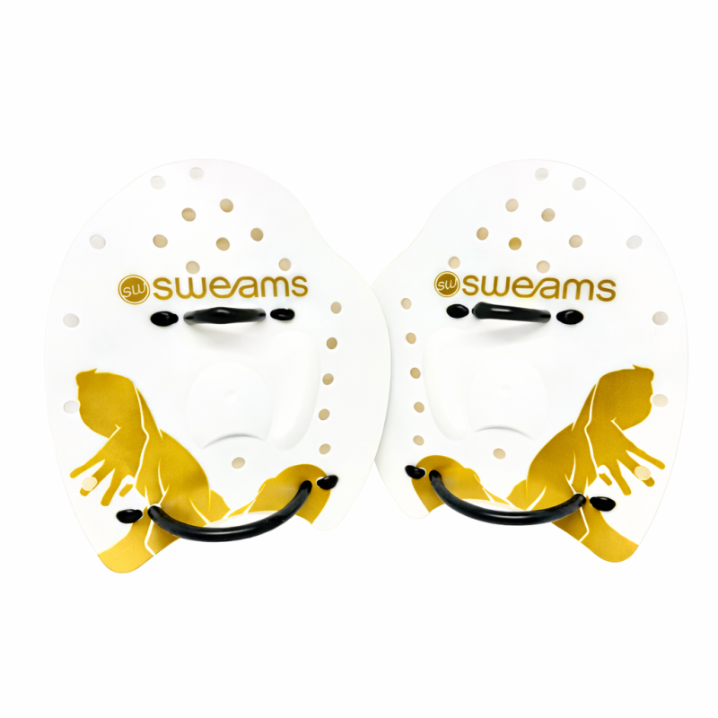 Plaquettes Natation SWEAMS SWIM Paddle - Strong Swimmer White Gold | Les4Nages