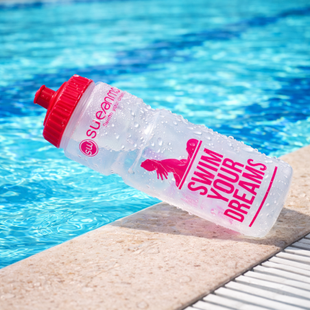 Bidon NATATION SWEAMS Swimmer Swim your dreams - CLEAR PINK - 750ml | Les4Nages Bidon NATATION SWEAMS Swimmer Swim your dreams - CLEAR PINK - 750ml | Les4Nages