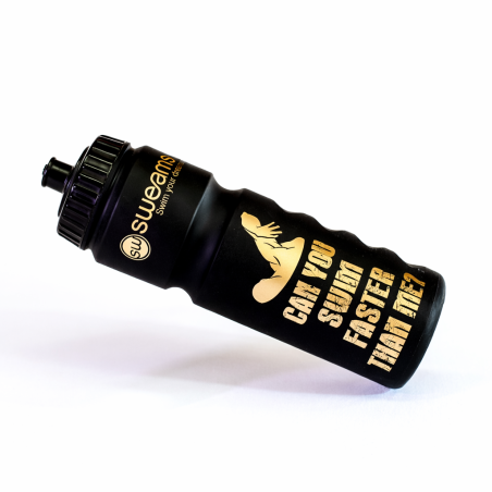 Bidon NATATION SWEAMS Can you swim faster than me - Black Matt GOLD - 750ml | Les4Nages Bidon NATATION SWEAMS Can you swim faster than me - Black Matt GOLD - 750ml | Les4Nages