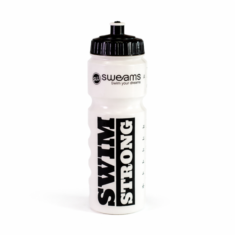 Bidon NATATION SWEAMS Swim Strong - WHITE BLACK - 750ml | Les4Nages