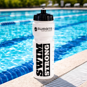 Bidon NATATION SWEAMS Swim Strong - WHITE BLACK - 750ml