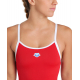 Arena ICONS Team SUPER FLY BACK Red White - Maillot Natation Femme 