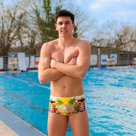 SWEAMS TRUNKS ALOHA TIKI - Boxer Natation Homme | Les4Nages