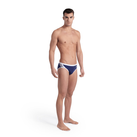  Arena ICONS SWIM BRIEFS SOLID NAVY-WHITE - Maillot Slip de bain Natation | Les4Nages
