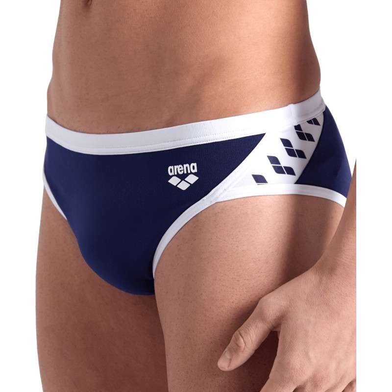  Arena ICONS SWIM BRIEFS SOLID NAVY-WHITE - Maillot Slip de bain Natation | Les4Nages