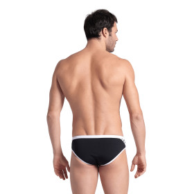  Arena ICONS SWIM BRIEFS SOLID Black White - Maillot Slip de bain Natation 