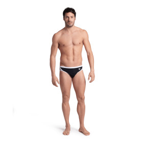  Arena ICONS SWIM BRIEFS SOLID Black White - Maillot Slip de bain Natation 