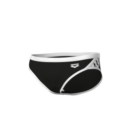  Arena ICONS SWIM BRIEFS SOLID Black White - Maillot Slip de bain Natation 