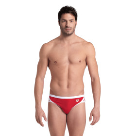  Arena ICONS SWIM BRIEFS SOLID Red White - Maillot Slip de bain Natation 