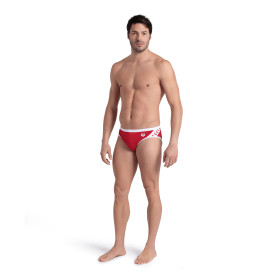  Arena ICONS SWIM BRIEFS SOLID Red White - Maillot Slip de bain Natation 