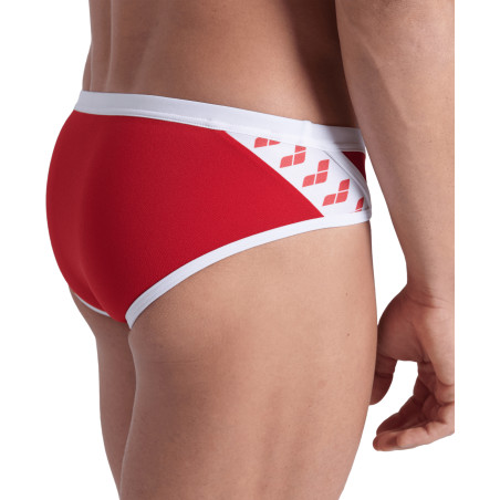  Arena ICONS SWIM BRIEFS SOLID Red White - Maillot Slip de bain Natation | Les4Nages