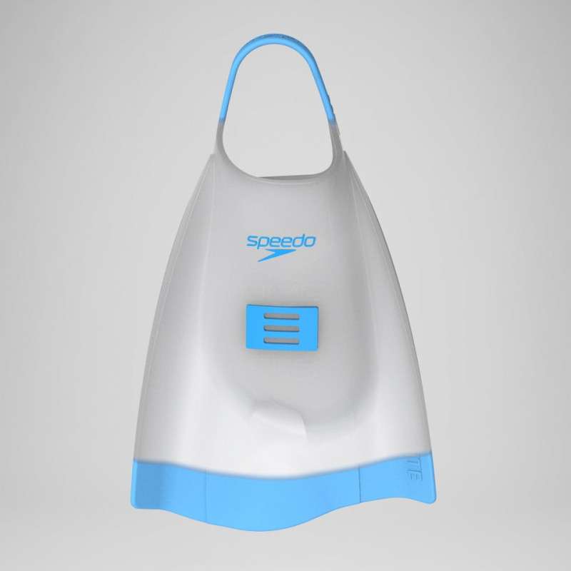 SPEEDO DMC Elite Blanc/BLEU- Mini Palmes Natation & Piscine | Les4Nages