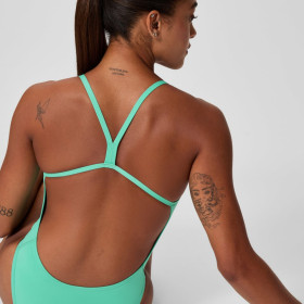 Speedo SOLID V-BACK 2.0 BLUE BLUE- Maillot femme 1 pièce