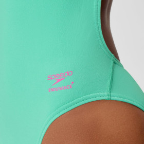 Speedo SOLID V-BACK 2.0 BLUE BLUE- Maillot femme 1 pièce