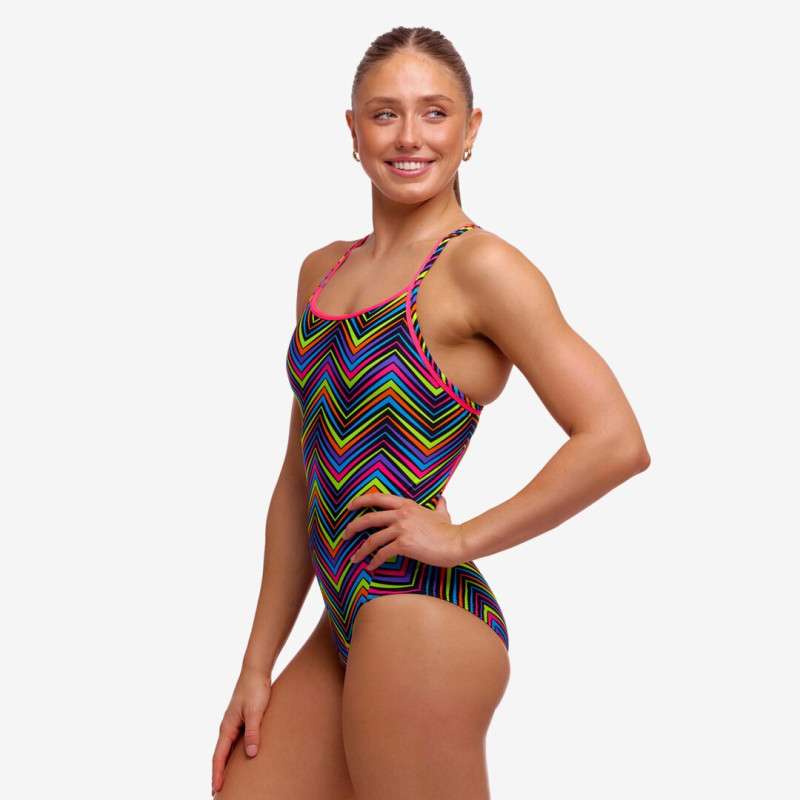 Maillot Menstruel Natation FUNKITA Up Down Diamond Secure - Maillot Femme 1 piece | Les4Nages