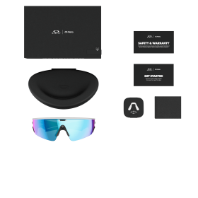 OAKLEY Meta Vanguard White prizm saphir OW8001 80010652 - Lunettes solaires connectées avec Caméra et écouteurs intégrés