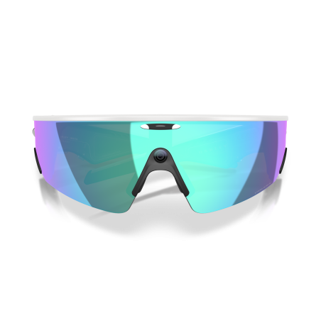 OAKLEY META VANGUARD IA White Prizm Saphir - Lunettes solaires connectées avec Caméra et écouteurs intégrés | Les4Nages OAKLEY META VANGUARD IA White Prizm Saphir - Lunettes solaires connectées avec Caméra et écouteurs intégrés | Les4Nages