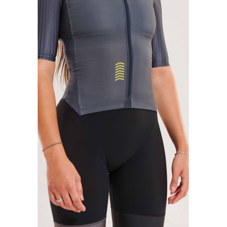 ZEROD TTSuit RACER Black Vol - Trifonction Triathlon femme manches courtes | Les4Nages