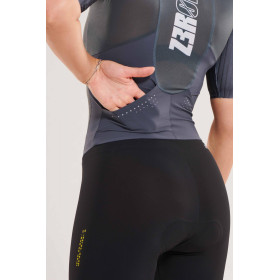 ZEROD TTSuit RACER Black Vol - Trifonction Triathlon femme manches courtes