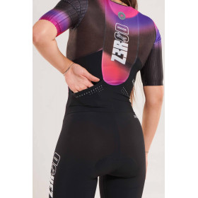 ZEROD TTSuit RACER Vortex Nebula - Trifonction Triathlon femme manches courtes