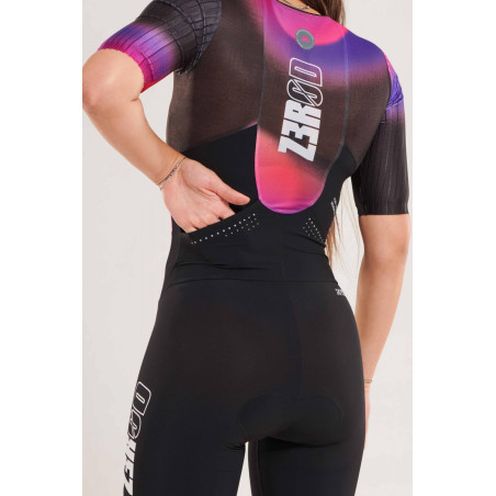 ZEROD TTSuit RACER Vortex Nebula - Trifonction Triathlon femme manches courtes | Les4Nages
