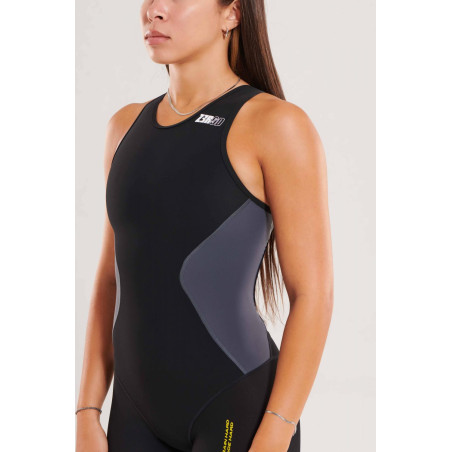 ZEROD RACER Black Volt - Trifonction Triathlon Femme sans manches | Les4Nages