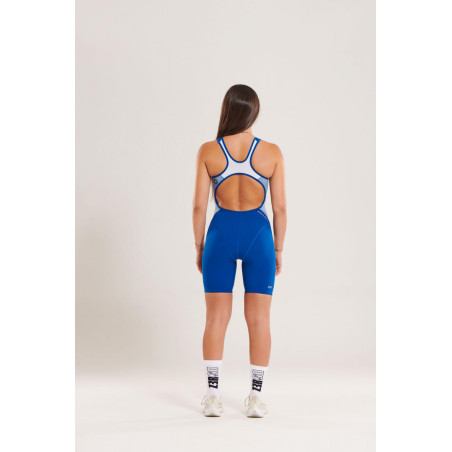 ZEROD RACER Deep Blue - Trifonction Triathlon Femme sans manches | Les4Nages