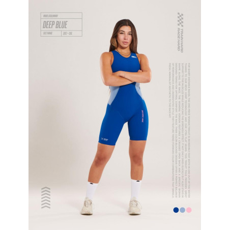 ZEROD RACER Deep Blue - Trifonction Triathlon Femme sans manches | Les4Nages