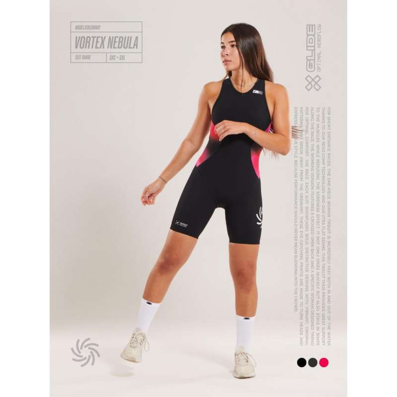 ZEROD RACER Vortex Nebula - Trifonction Triathlon Femme sans manches | Les4Nages